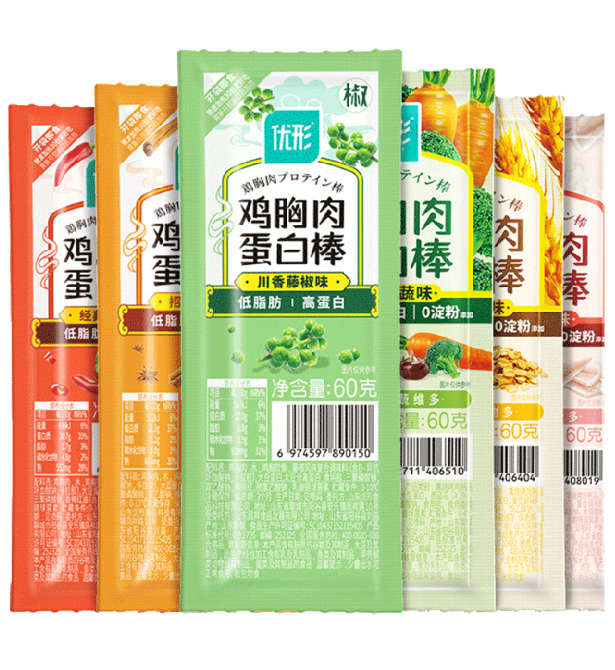 国家队运动员备战保障产品，优形 鸡胸肉蛋白棒 60g*6根29.9元包邮（需领券）