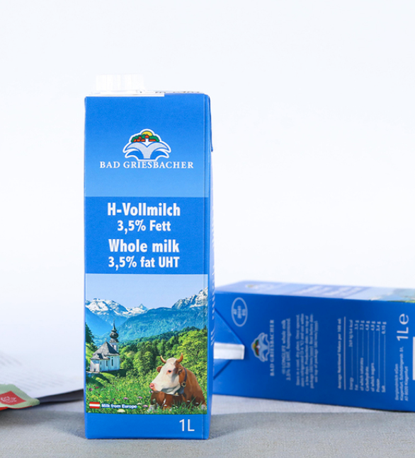 奥地利进口，阿贝山 全脂纯牛奶 1L装*3瓶29元包邮（双重优惠）