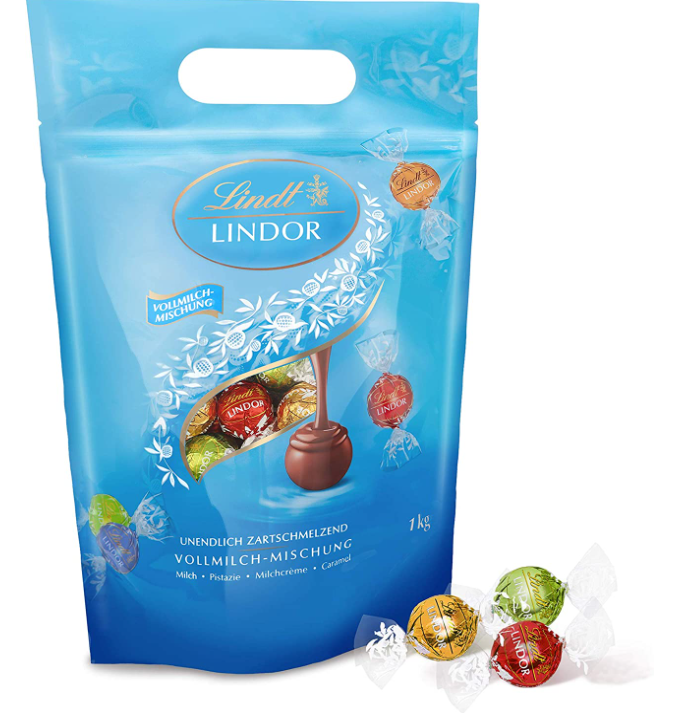 Lindt 瑞士莲 Lindor系列 混合装巧克力球 1KG装（约80粒）178元