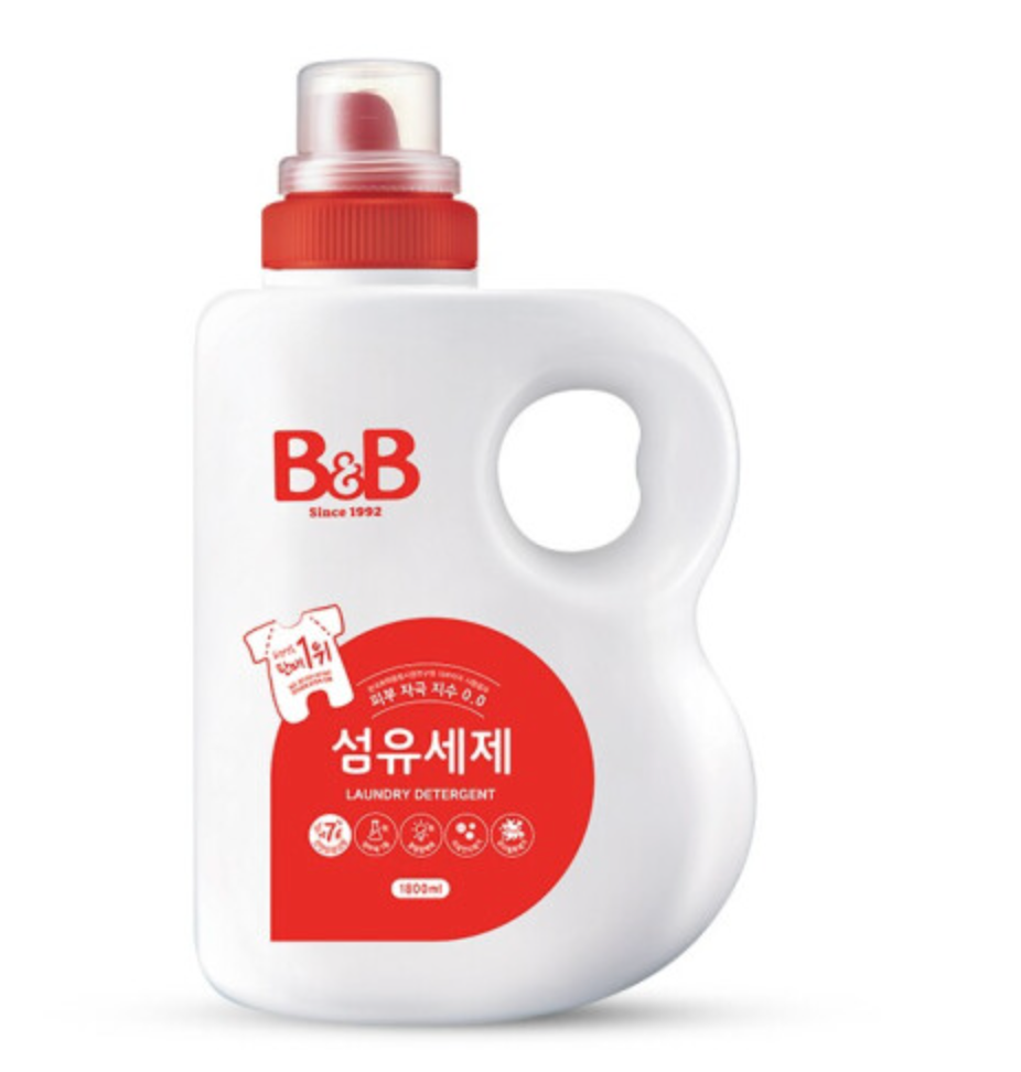 B&B 保宁 韩国进口 婴儿洗衣液 1800mL*2瓶60.72元（需领券）