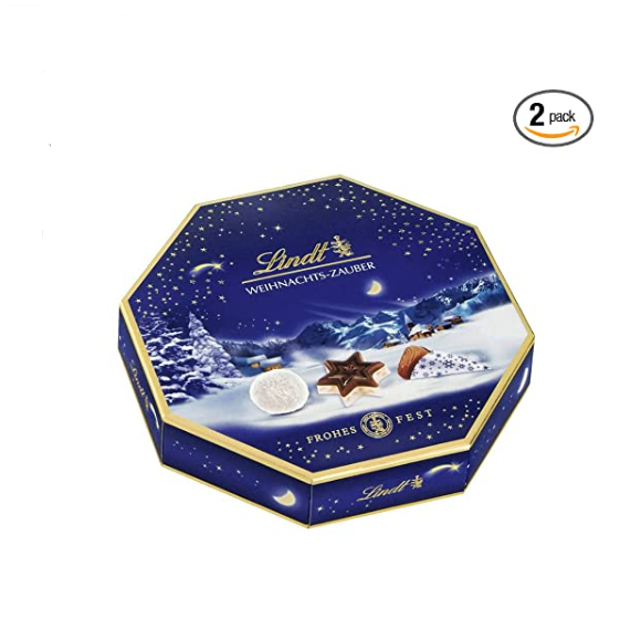Lindt 瑞士莲 圣诞夜魔法巧克力礼盒 100g*2新低77.27元