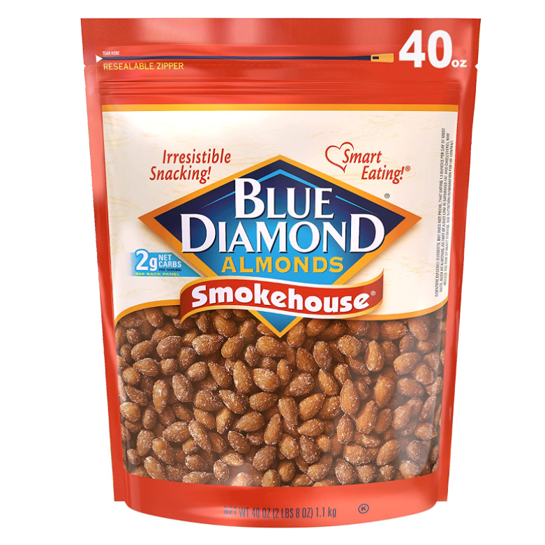 <span>白菜！</span>销量第一，Blue Diamond 蓝钻石 烟熏风味扁桃仁 约1.1kg新低89.01元（天猫旗舰店137元/450g）