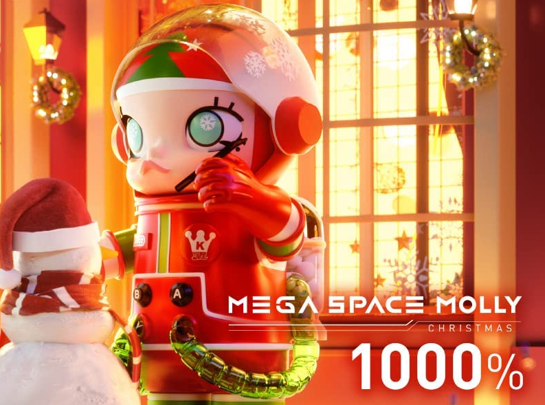 POP MART 泡泡玛特 MEGA系列 1000% SPACE MOLLY CHRISTMAS 圣诞款2687元