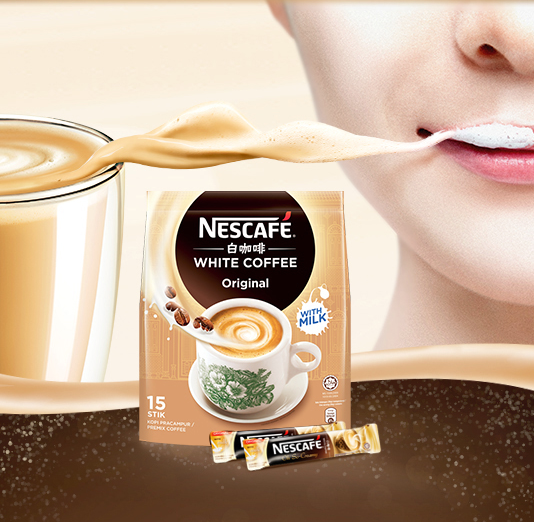 马来西亚进口，Nestle 雀巢 丝绒白咖啡粉原味/榛果味 495*2袋67元包邮包税（需领券）