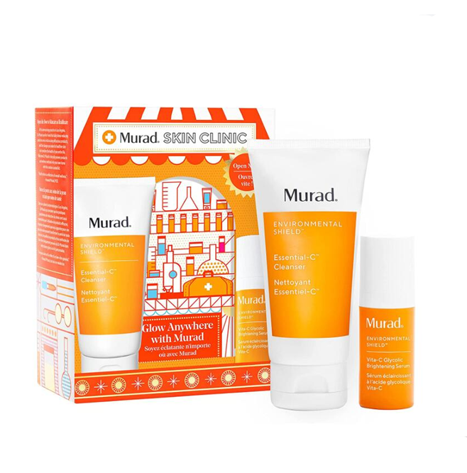 Murad 慕拉 黃金VC光感旅行套裝（潔面60ml+精華10mL）136.87元