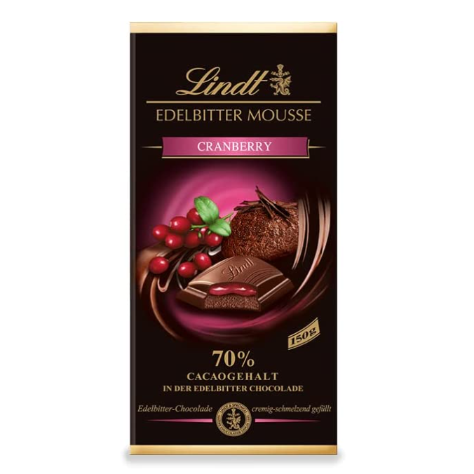 Lindt 瑞士莲 慕斯夹心黑巧克力 150g*13件（共1950g）282.6元