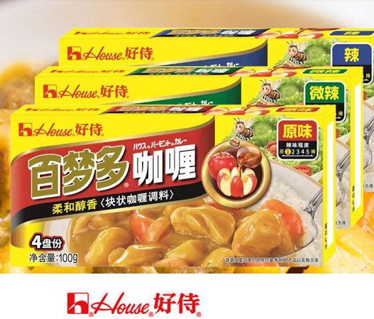 House 好侍 百梦多 日式速食块装咖喱 100g*3盒 多口味29.7元包邮（需领券）
