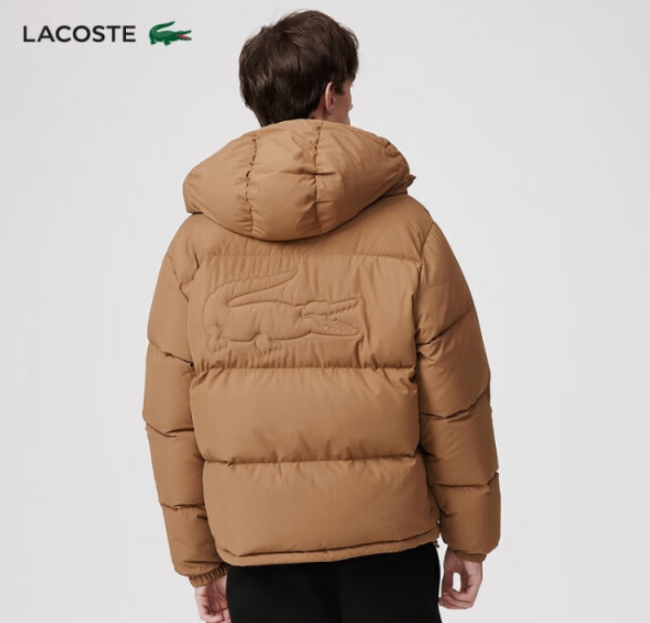 Lacoste 法国鳄鱼 22秋季新款男士纯色连帽羽绒服  多色多码1419.78元（天猫折后2513元）