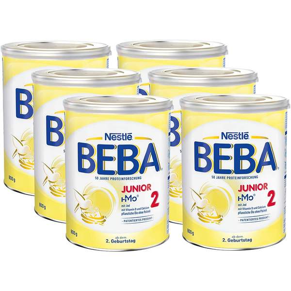 Nestlé 雀巢 BEBA貝巴 Junior 添加HMO 2段嬰幼兒奶粉800g×6罐裝510元（折92元/罐）