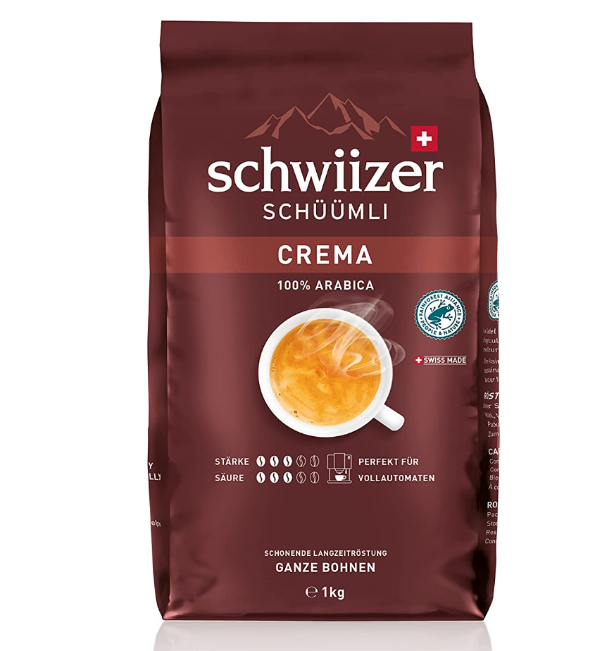 雨林联盟认证，Schwiizer 100%阿拉比卡 咖啡豆 1KG装136元
