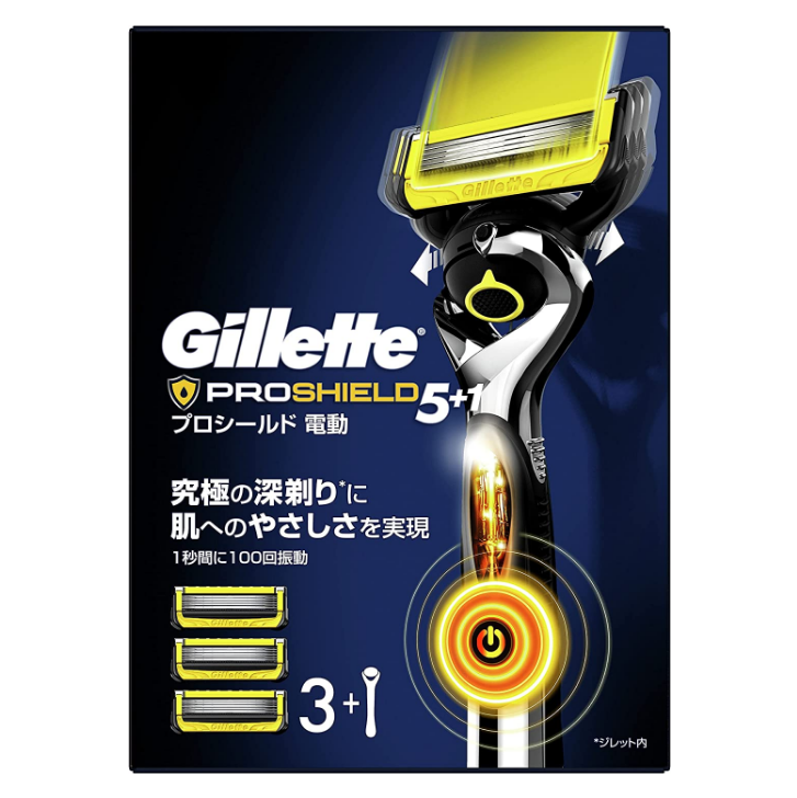 Gillette 吉列 ProShield Power 锋隐致护电动剃须刀（1刀架3刀头）136.43元（可4件8折）