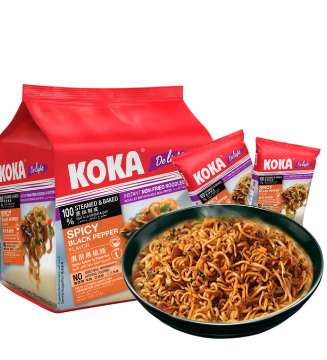 世界十大好吃面之一，KOKA 可口 非油炸方便面 85g*4袋*2件 赠2包19.9元包邮（拍2件）