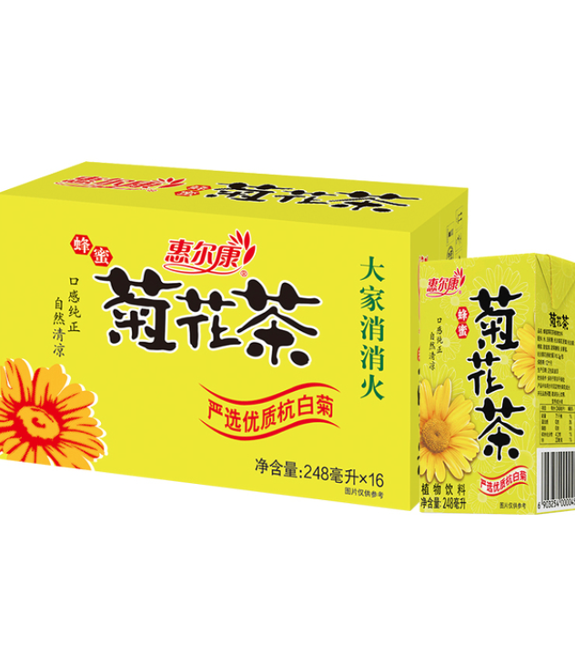 怀旧饮品，惠尔康 冬瓜茶/菊花茶 248mL*16瓶16.6元包邮（需领券）