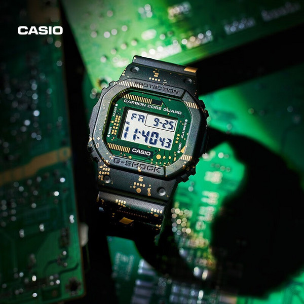 CASIO 卡西欧 G-SHOCK系列 男士电路迷彩运动防水石英腕表 DWE-5600CC-3DR新低534.9元包税包邮（多重优惠）