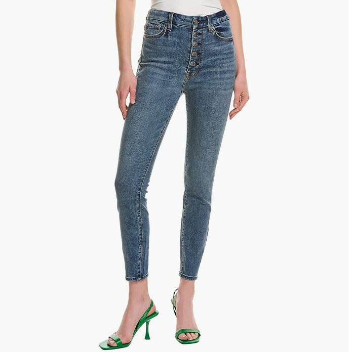 7 For All Mankind 女式高腰七分直筒破洞牛仔裤 7U344213434.29元