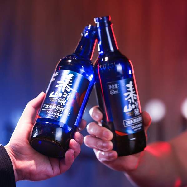 短保新鲜，泰山原浆啤酒 28天蓝色极光精酿啤酒 13度 450mL*6瓶29元包邮（需领券）