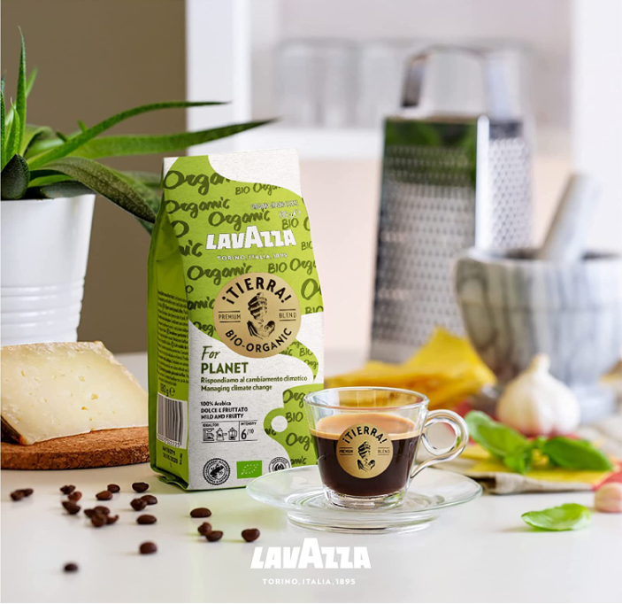 雨林联盟认证，LAVAZZA 拉瓦萨 Tierra!大地系列 纯阿拉比卡咖啡豆 1kg124.8元（prime会员96折）