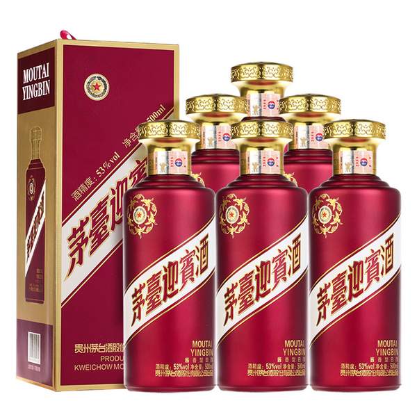 MOUTAI 茅台 紫·迎宾酒 53度酱香型白酒 500ml*6瓶整箱新低986.26元包邮