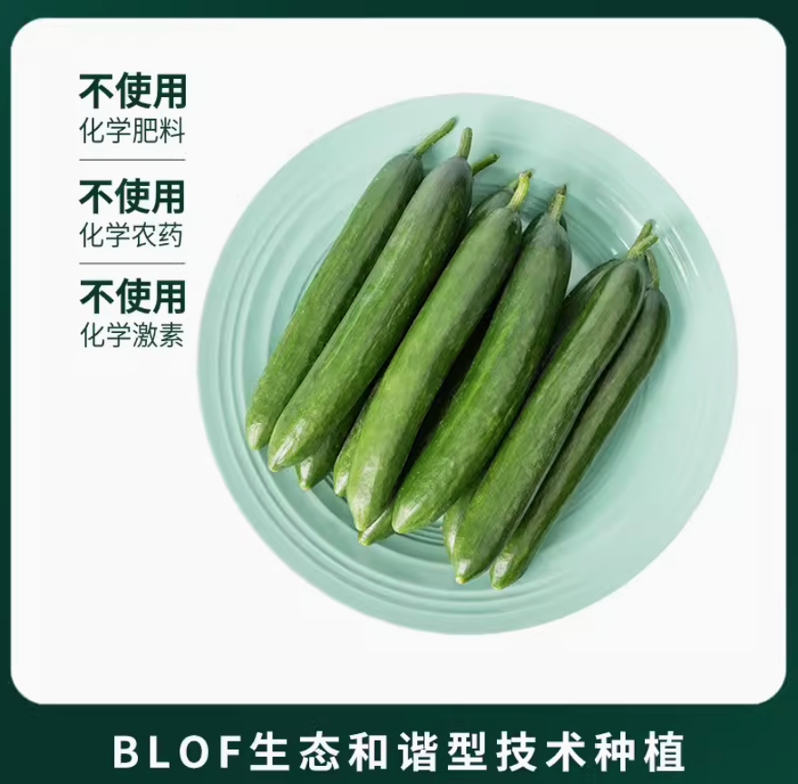 百果园旗下蔬菜品牌，三个零 新鲜水果黄瓜 5斤装19.9元包邮（需领券）