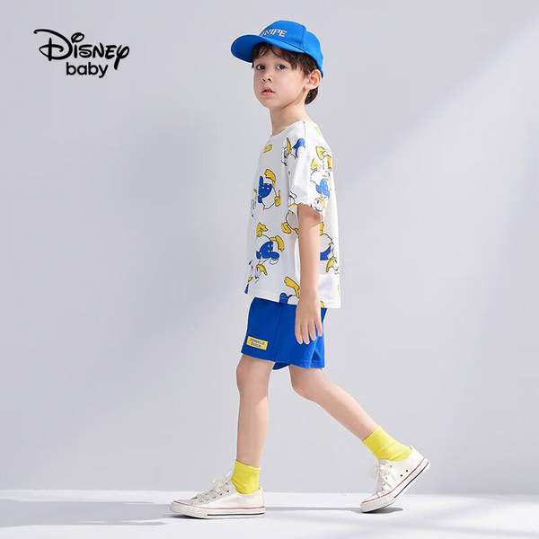 Disney baby 迪士尼 2023新款夏装 男女童短袖短裤两件套（90~160码）多款59.9元包邮（双重优惠）