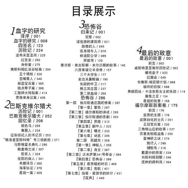 《福尔摩斯探案》全集4册 完整无删减35.8元包邮（需领券）