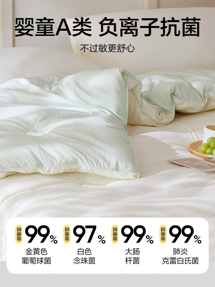 網(wǎng)易嚴選 A類抗菌大豆纖維肌理提花可水洗空調(diào)被 1.5*2米69元起包郵（需領(lǐng)券）