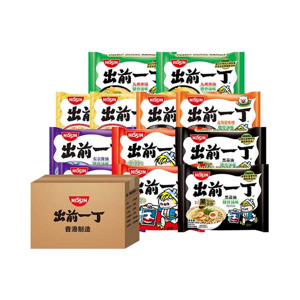 香港产，出前一丁 6口味方便面组合 12包*3件90.3元包邮（2.5元/包）