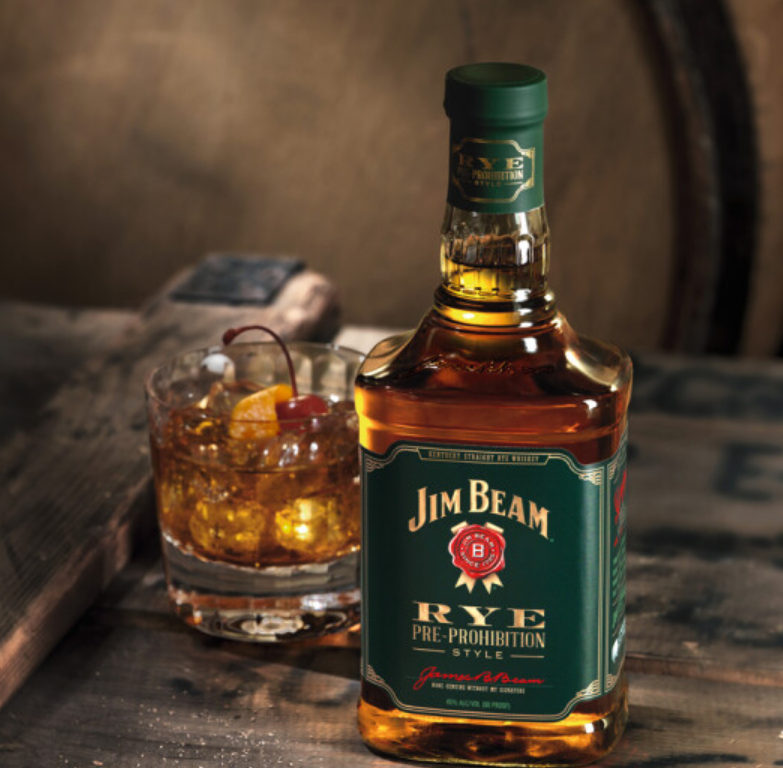 Jim Beam 金宾 白占边美国波本威士忌 750mL+黑麦威士忌 700ml133.7元包邮（双重优惠）