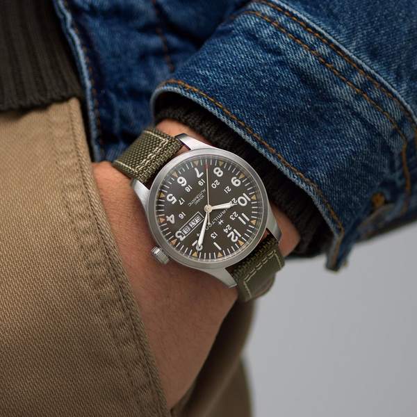 Hamilton 汉密尔顿 Khaki Field卡其野战系列 H70535081 全自动机械男表折后3163.37元（中文官网6950元）