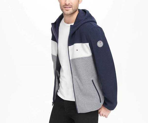 Tommy Hilfiger 汤米·希尔费格 男士连帽摇粒绒夹克158AF552338元