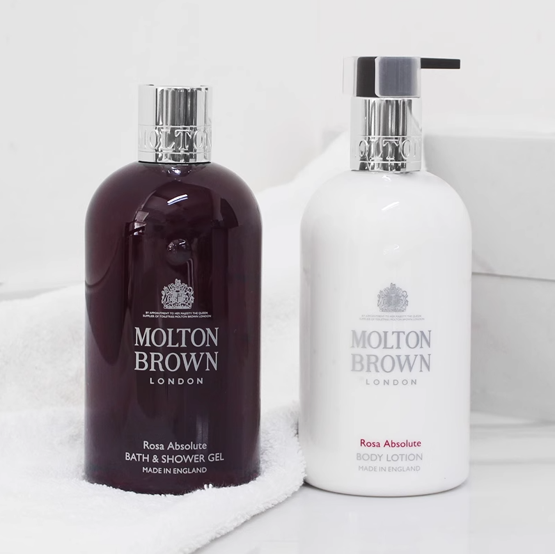 Molton Brown 摩顿布朗 纯正玫瑰沐浴露+身体乳套装 300ml*2瓶250.65元
