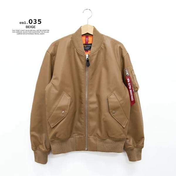 Alpha Industries 阿尔法 MA-1 男士仿皮飞行员夹克TA1615759.65元（可3件9折）