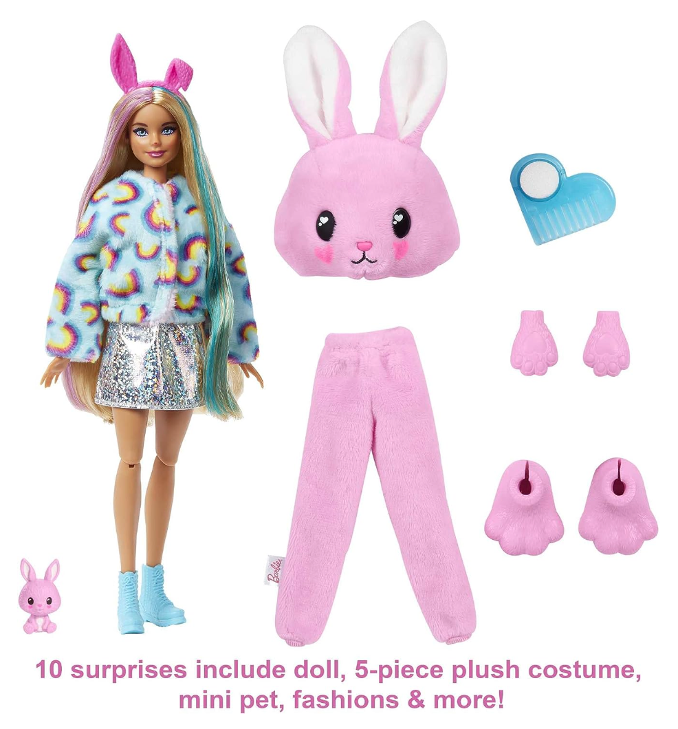 Barbie 芭比 Cutie Reveal系列 毛绒娃娃 附带小玩具新低103元