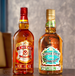 Chivas 芝华士 13年龙舌兰/黑麦桶+12年苏格兰威士忌套装 500ml*2瓶