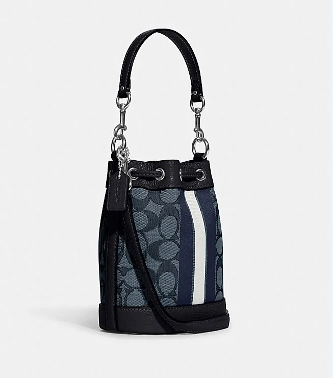 COACH 蔻馳 DEMPSEY 經(jīng)典標志真皮拼接迷你水桶包新低811.77元（天貓2150元）