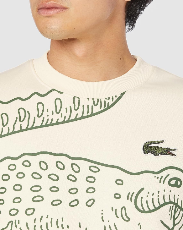 LACOSTE 法国鳄鱼 23秋季新款男士鳄鱼印花纯棉圆领卫衣 SH8248588.37元（天猫旗舰店1290元）