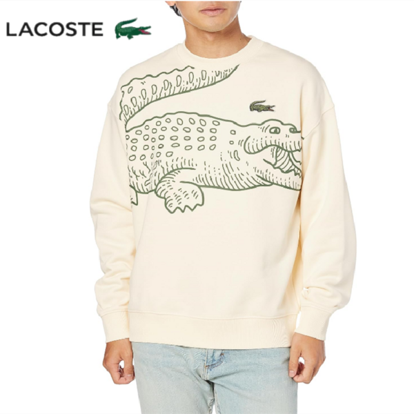 LACOSTE 法国鳄鱼 23秋季新款男士鳄鱼印花纯棉圆领卫衣 SH8248588.37元（天猫旗舰店1290元）