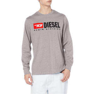 Diesel 迪赛 T-just-ls-div 男士纯棉印花长袖T恤  A03768