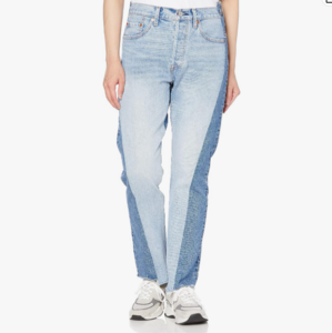 Levi's 李维斯 501系列 女士直筒修身拼色牛仔裤  