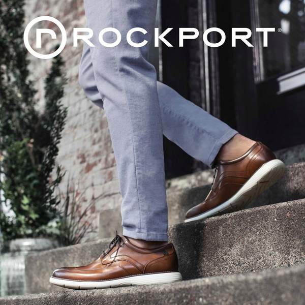 Rockport 乐步 Garett Wingtip 男士真皮布洛克烤花牛津鞋CH4305503.54元