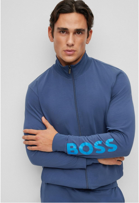 直降￥104！Hugo Boss 雨果·博斯 男士纯棉拉链立领休闲套装 50480690新低538.72元