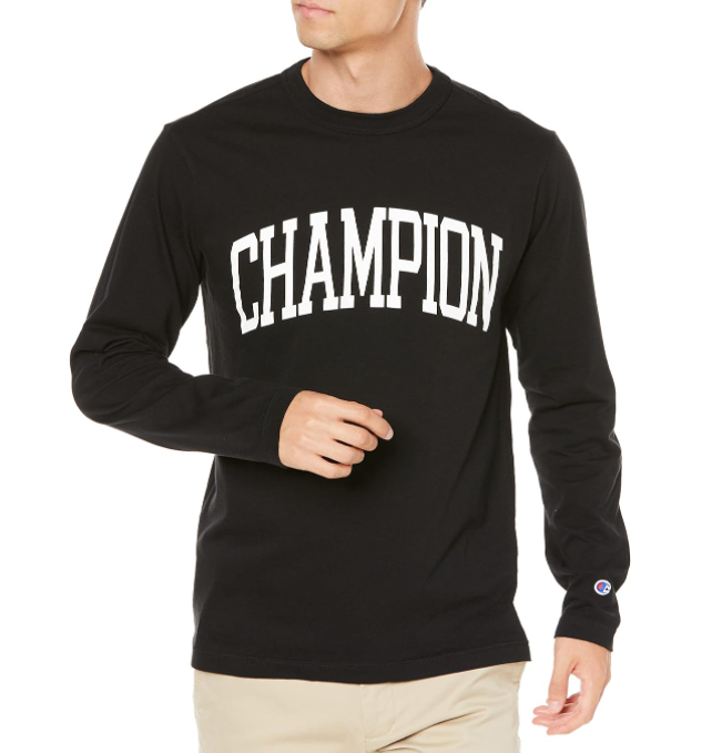 日版 Champion 冠军牌 C8-W421Z 男士纯棉长袖T恤新低78元起（9折码）
