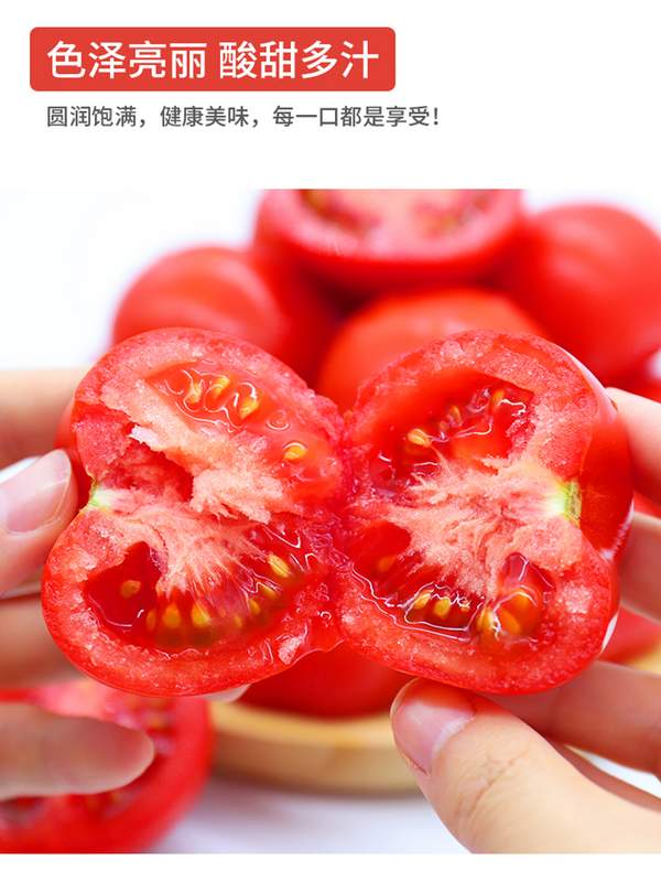 绿行者旗下，哪咤豆豆 自然熟红心番茄西红柿 5斤26.9元包邮（需领券）