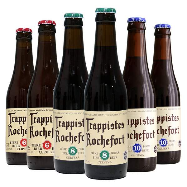 Rochefort 罗斯福 比利时进口 8号/10号 修道院精酿啤酒 330ml*6瓶74.1元包邮（12.35元/瓶）