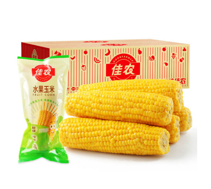 <span>白菜！</span>Goodfarmer 佳农 即食水果型甜玉米棒真空包装 220g*26袋新低36.5元