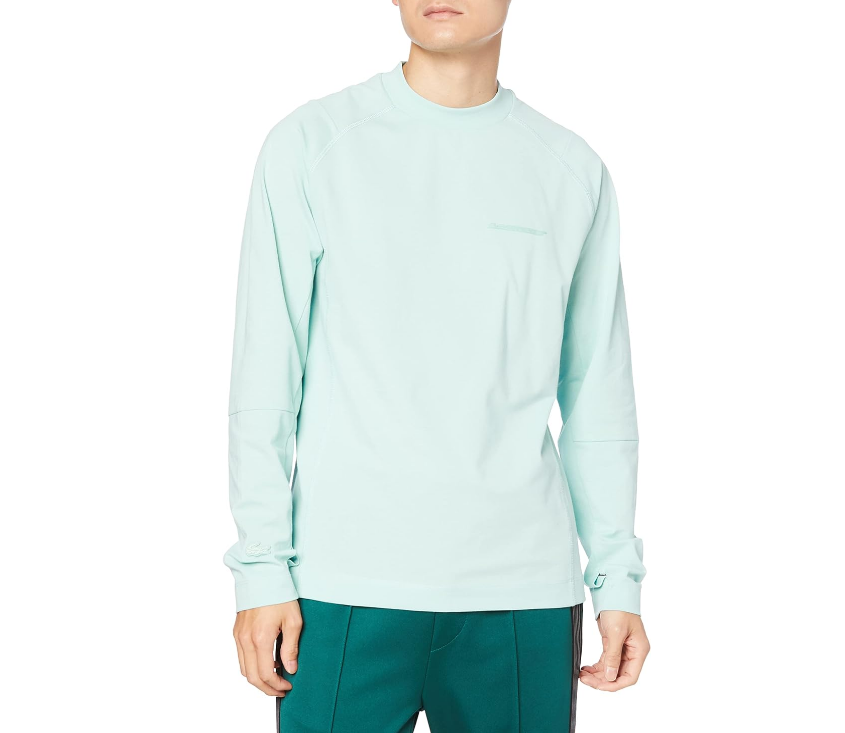 Lacoste 法国鳄鱼 2023新款男士纯色宽松休闲长袖T恤 TH6703299.12元（国内890元）