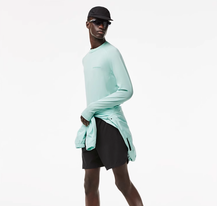 Lacoste 法国鳄鱼 2023新款男士纯色宽松休闲长袖T恤 TH6703299.12元（国内890元）