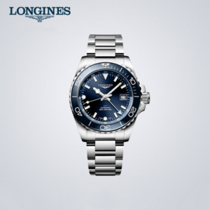 Longines 浪琴 康卡斯潜水系列 男士GMT全自动机械腕表  L3.840.4.96.6