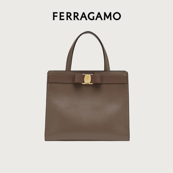 5.1折！SALVATORE FERRAGAMO  菲拉格慕 VARA 女士中号蝴蝶结手提袋 741078折后新低5272.27元（国内1.25W）