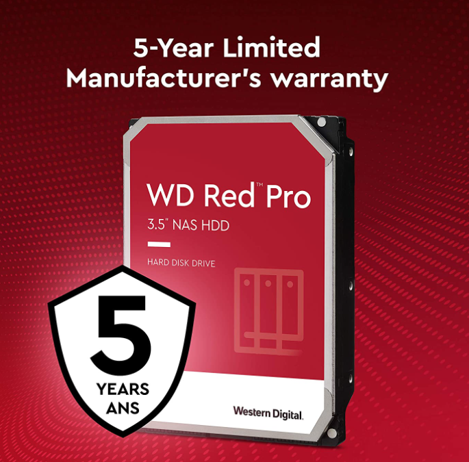Western Digital 西部数据 Red Pro 红盘Pro系列 企业级 网络存储NAS硬盘 22TB新低2473.5元（京东自营5499元）
